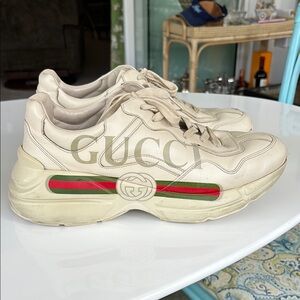 Gucci Men’s Rhyton Sneaker with Gucci logo